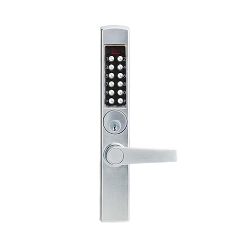 Dormakaba Kaba: Eplex E3065MSNL626-41 Narrow Stile Lever Trim For Mortise Dead Latch KABA-E3065MSNL62641